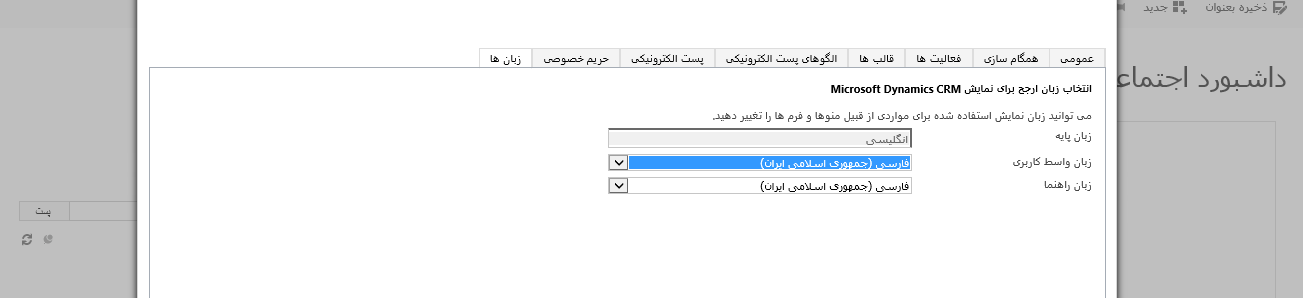 مایکروسافت CRM فارسی