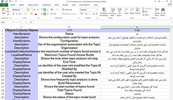 فارسی ساز داینامیک CRM