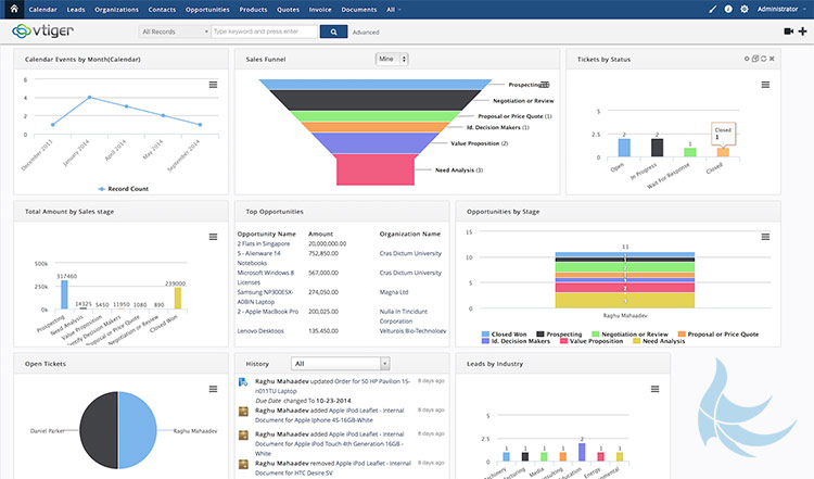 نرم افزار CRM vtiger